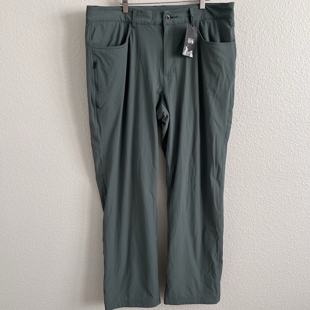 NWT Mountain Hardwear Yumalino Fleece Lined Pants Green Men's Size 38 32
